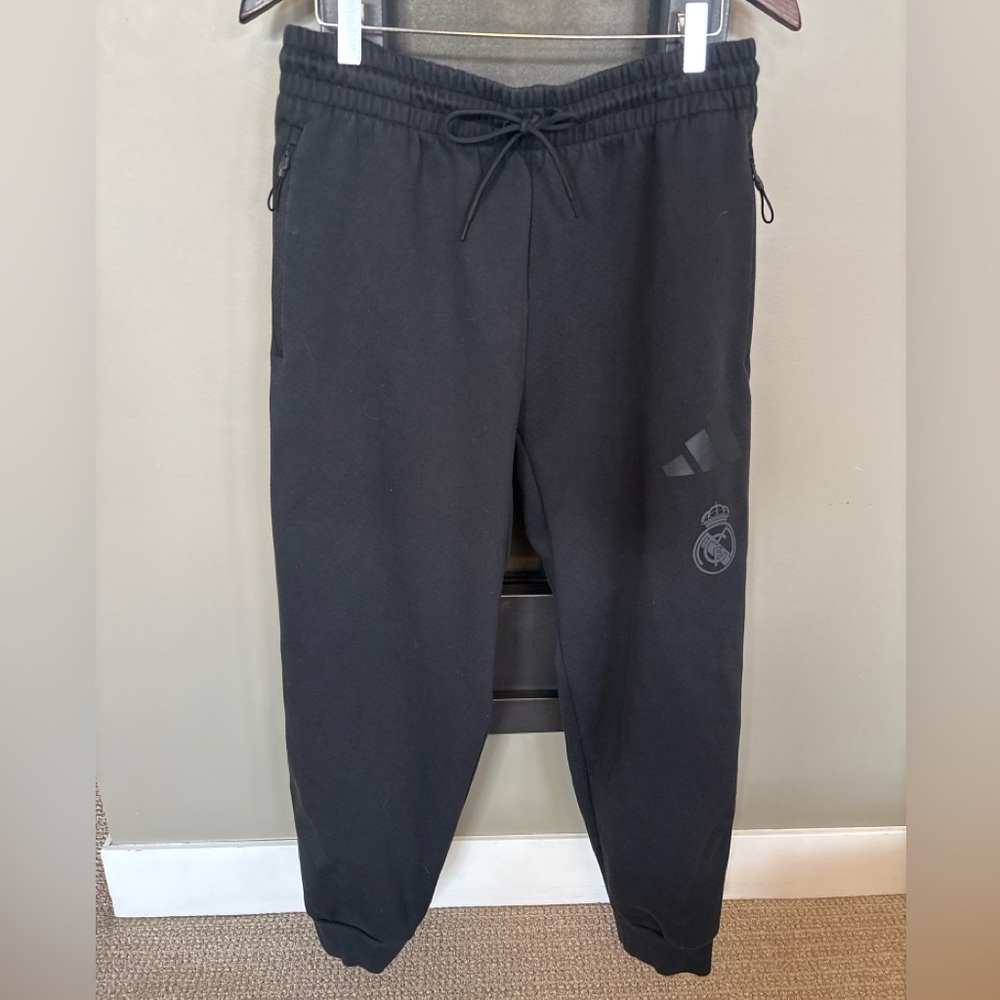 Adidas x Real Madrid Black Joggers - size XL​